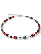 Load image into Gallery viewer, Hematite and Crystal Red Necklace