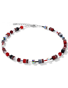 Hematite and Crystal Red Necklace