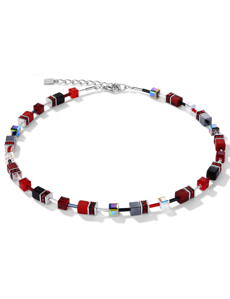 Hematite and Crystal Red Necklace