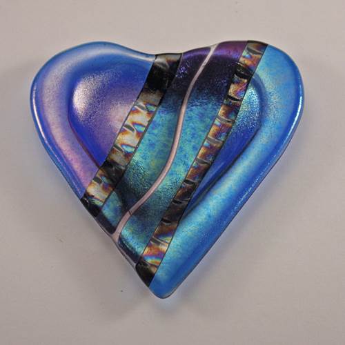 Heart Classic Iridescent Sky Blue Aqua