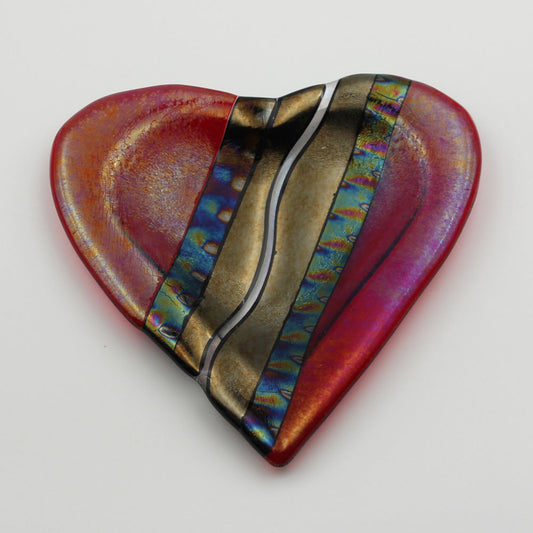 Heart Dish, Red Classic Squiggle Center