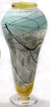 Load image into Gallery viewer, Tall Footed Urn Cloudy Sky Vase