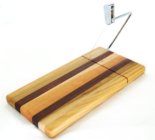 Cutting Board With Built in Wire Cheese Slicer