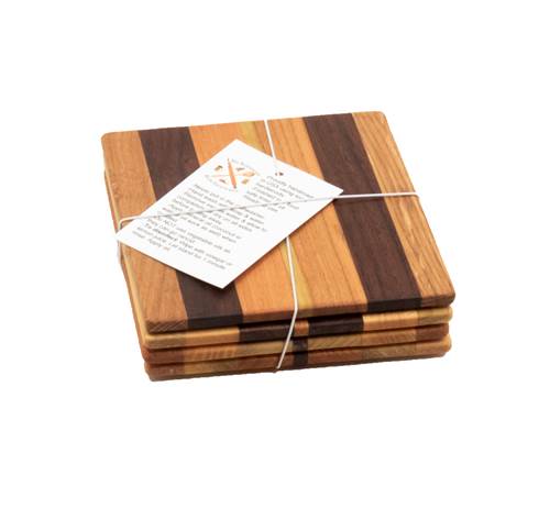 Set of 4 Wood Coasters