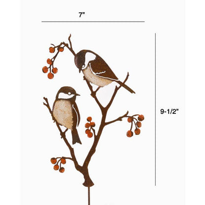 Chickadee & Berries Stake