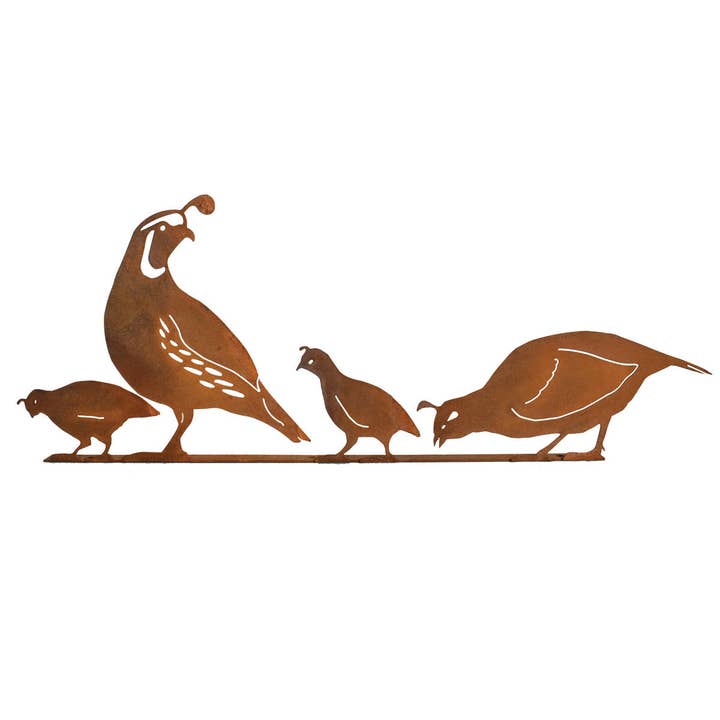 Quail Family Mailbox Topper