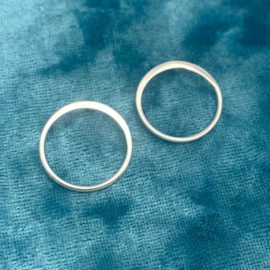 Large Circle Post Earrings