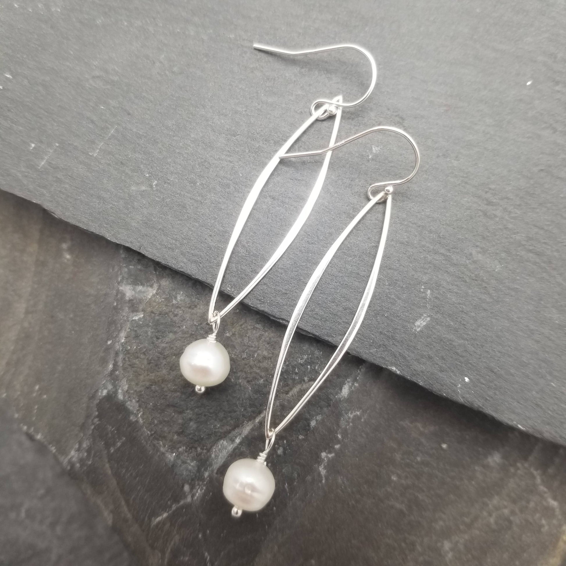 Fresh Water Earrings in Sterling