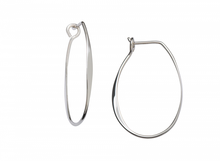 Load image into Gallery viewer, Medium Sterling Silver Olivia Hoop Earing