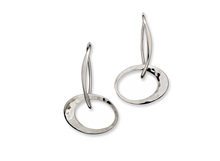 Load image into Gallery viewer, Petite Elliptical Sterling Silver Earring