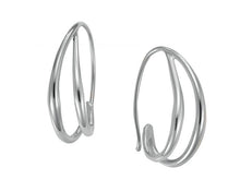 Load image into Gallery viewer, Duo Hoop Earring Sterling Silver