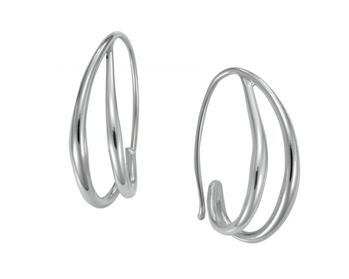 Duo Hoop Earring Sterling Silver
