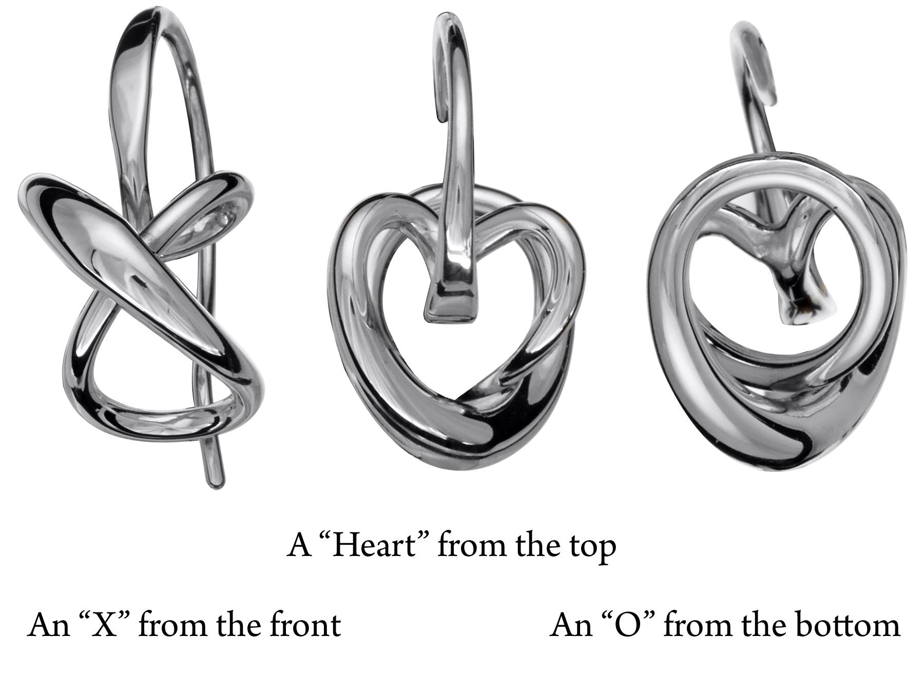 Secret Heart Sterling Silver Earring, Small