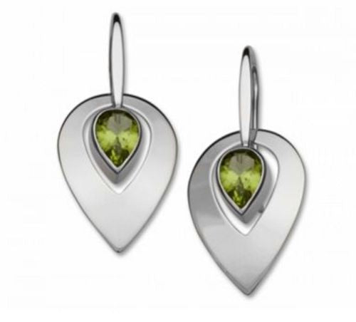 Upsidedown Teardrp Peridot Earring