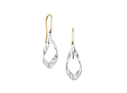 Sterling Silver Flair Earrings with 14K Gold Wires