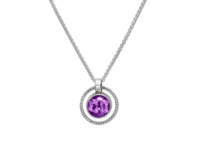 Amethyst Elation Necklace in Sterling Silver