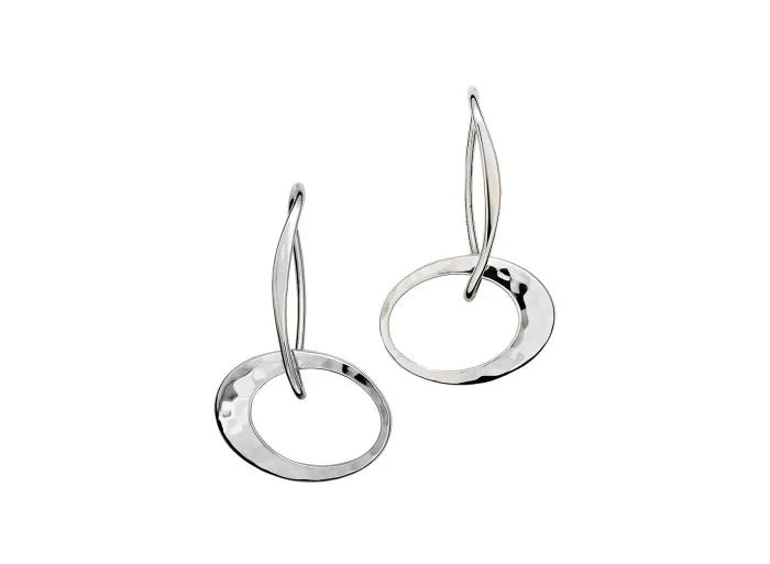 Petite Elliptical Sterling Silver Earring