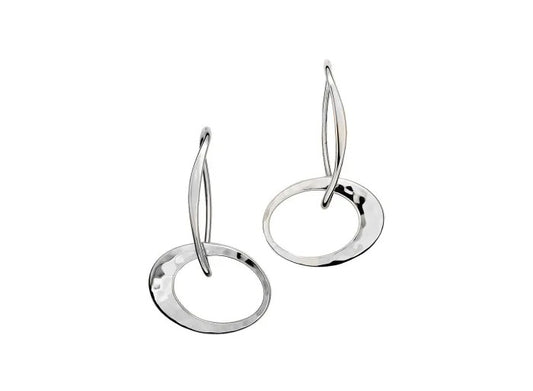 Petite Elliptical Sterling Silver Earring