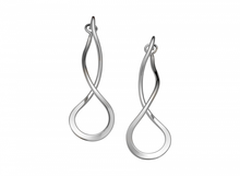 Load image into Gallery viewer, Stirling Silver Medium Endless Braid Earring