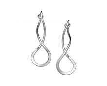 Load image into Gallery viewer, Small Endless Braid Earrings Silver