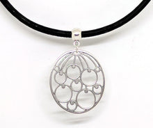 Load image into Gallery viewer, Cork Necklace With Falling Circles Pendant