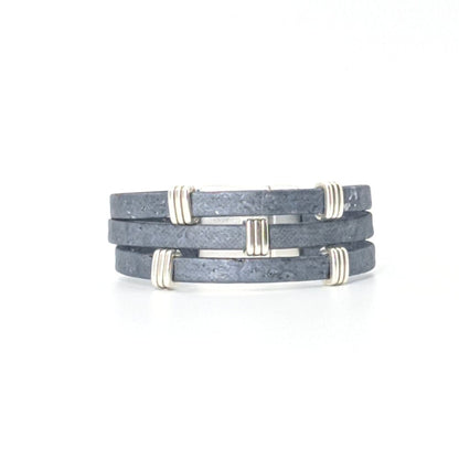 Grey Trio Cork Bracelet