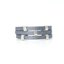 Load image into Gallery viewer, Grey Trio Cork Bracelet