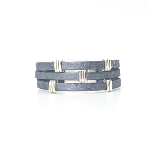 Grey Trio Cork Bracelet
