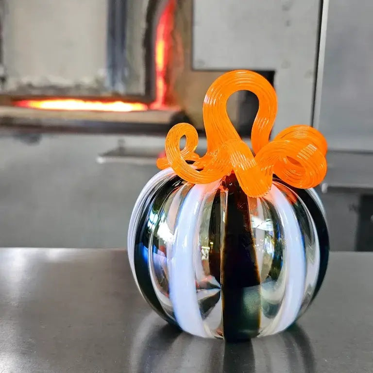 Tricky Treat Glass Pumpkin
