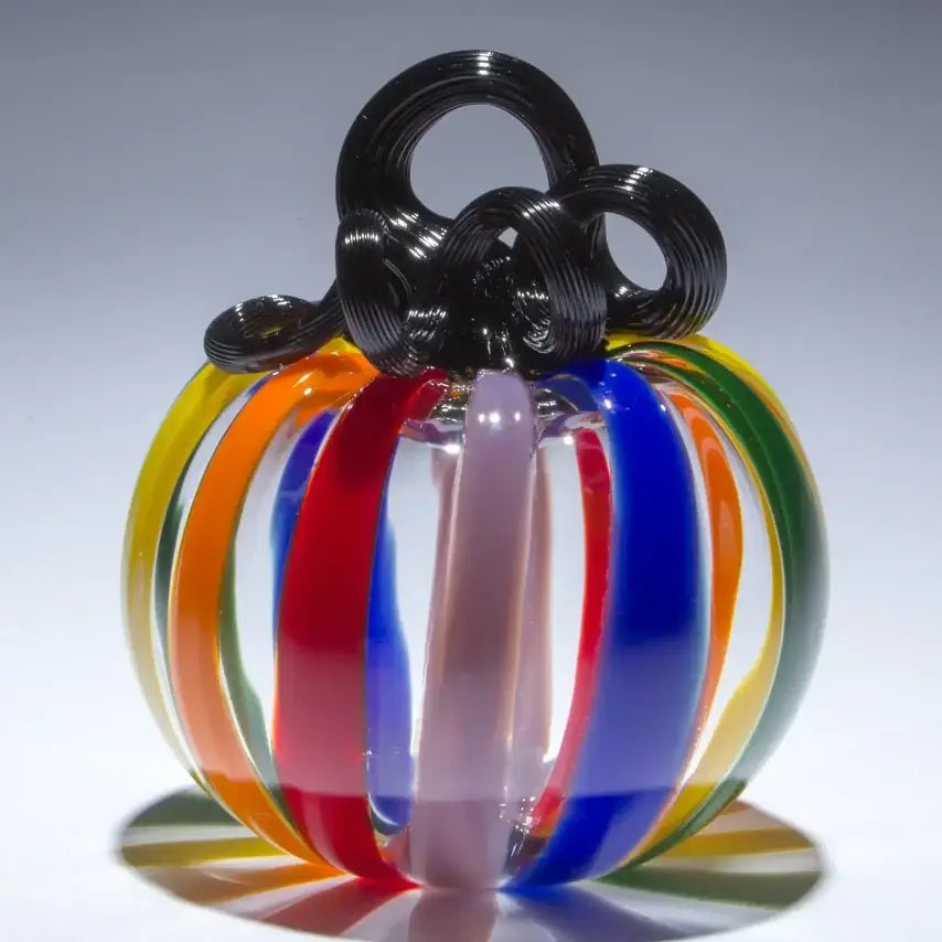 Rainbow Glass Pumpkin