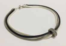 Load image into Gallery viewer, 3-Strand Mesh Necklace with Floating Ring