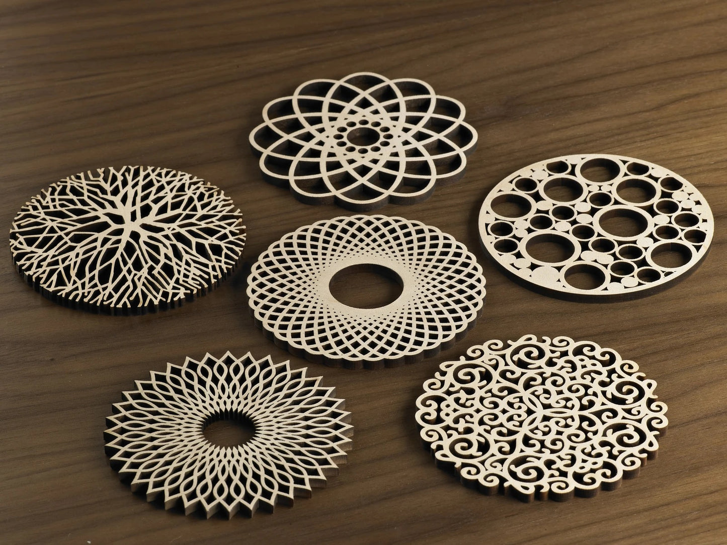 Wood Coasters Dinner Party
