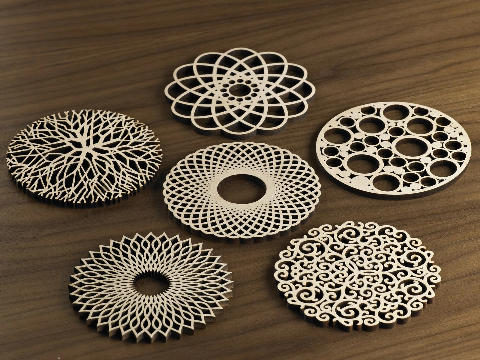 Wood Coasters Dinner Party