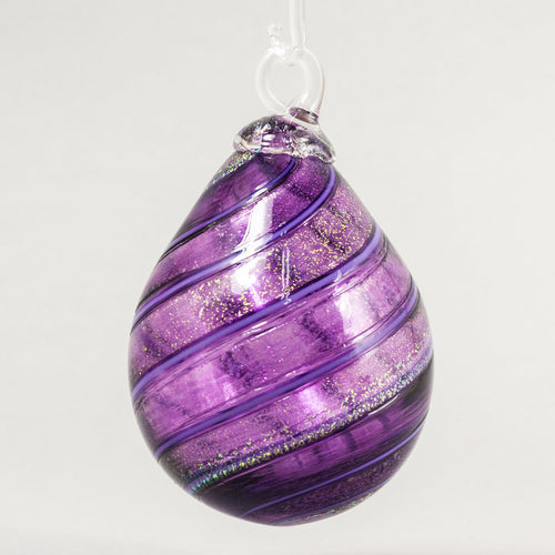 Golden Amethyst Raindrop Ornament