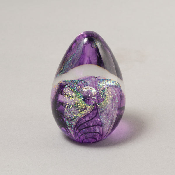 Purple Passion Flower Egg Paper Weight