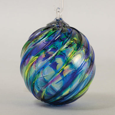 Blue Mosaic Twist Ornament