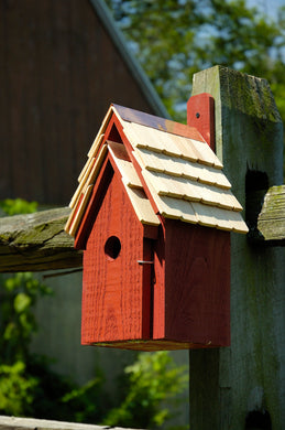 Bluebird Manor Birdhouse Redwood
