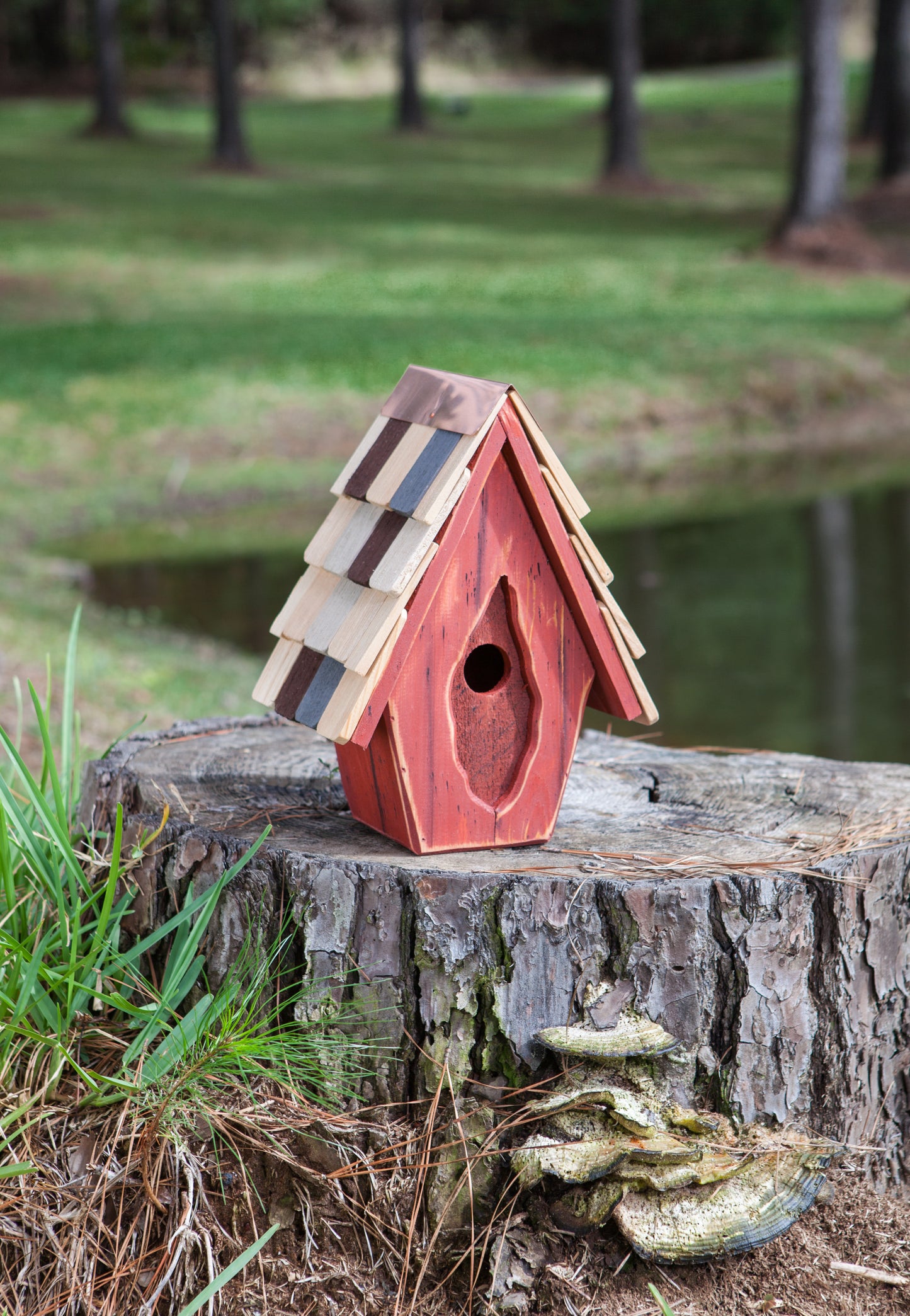 Vintage Redwood Wren House