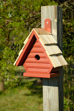 CHICK BIRDHOUSE REDWOOD