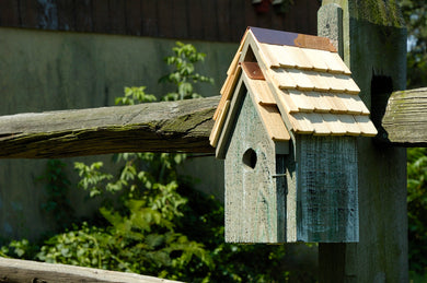 Bluebird Manor Birdhouse Grey