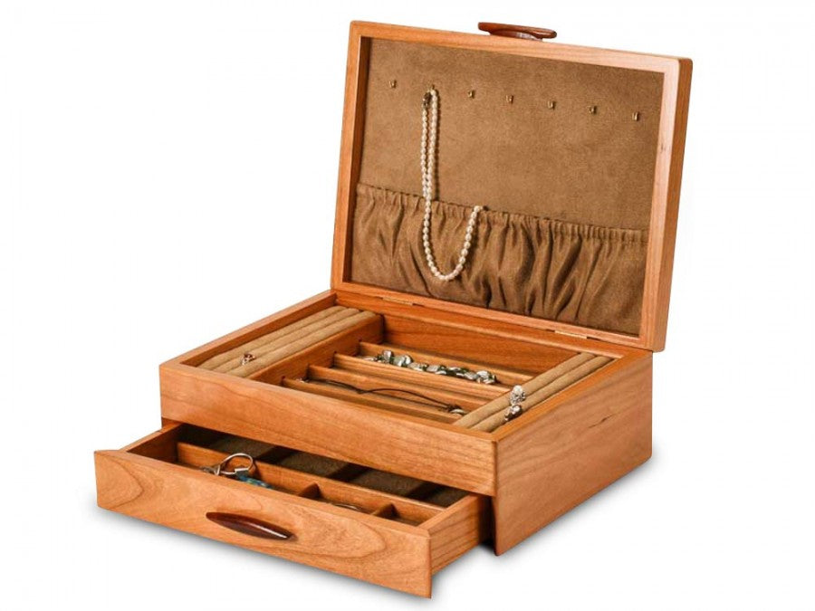 1 Drawer Cherry Jewelry Box