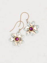 Load image into Gallery viewer, Sage and Purple Alexa Flower Earring