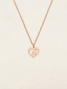 True Love Necklance in Rose Gold Overlay