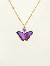 Load image into Gallery viewer, Ultra Violet Bindi Butterfly Necklace