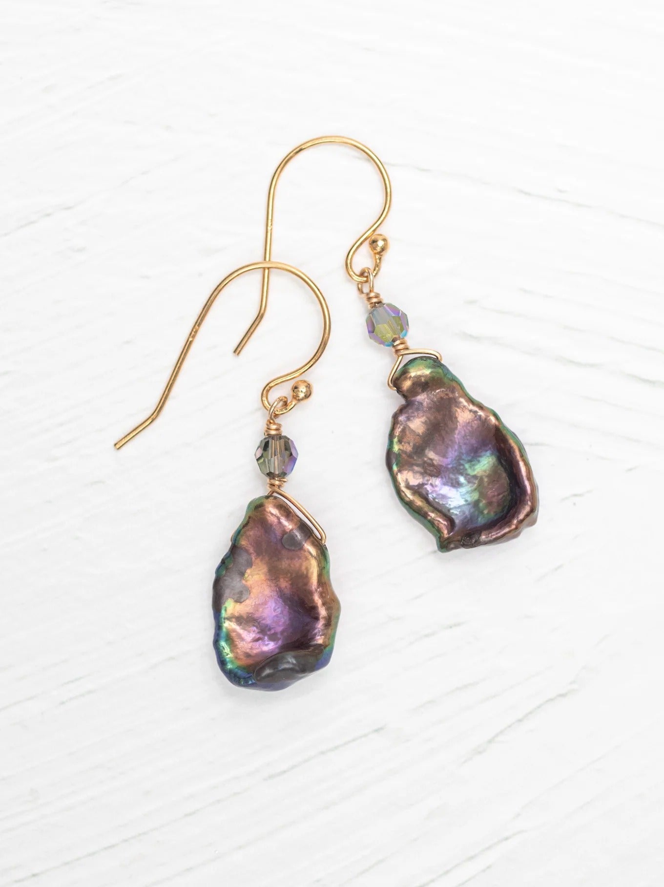 Margo Earrings Peacock Pearl