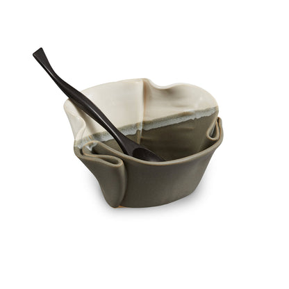 Guacomole Bowl Grey & White