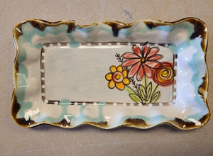 Dessert Tray, Drip Flowers