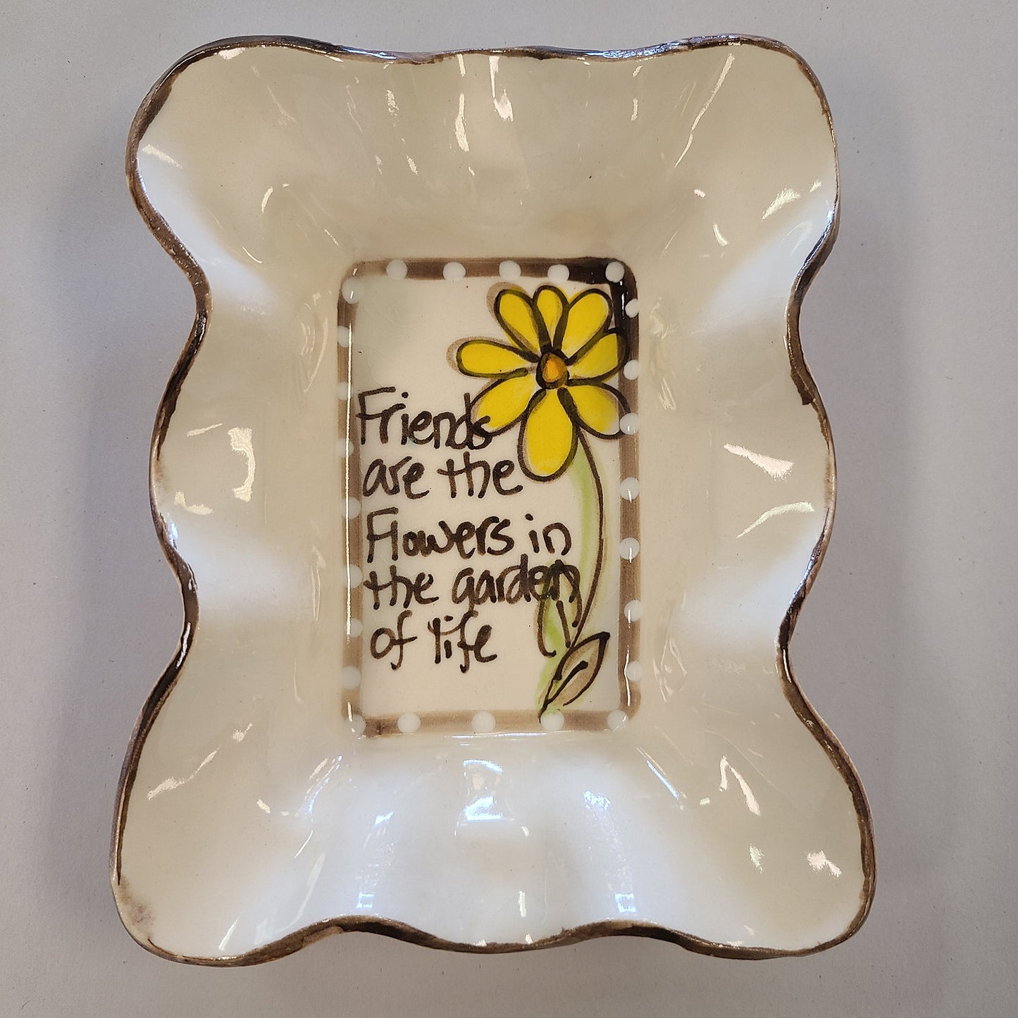 Friendship Bowl With Flowers