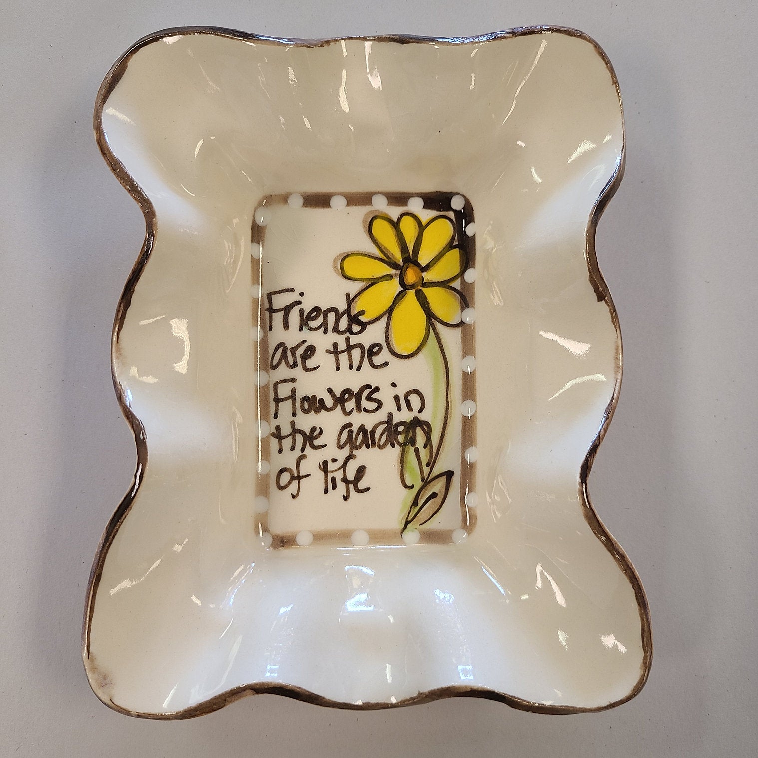 Friendship Bowl With Flowers