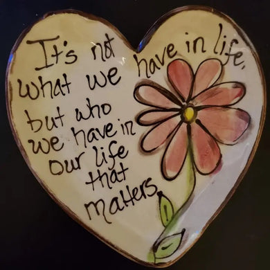 Small Heart Plate With Flower